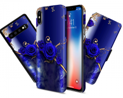 Elegant Blue Rose Cell Phone Case Elegant Blue Rose Cell Phone Case